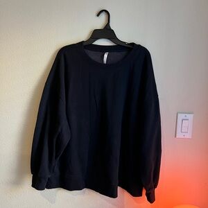 Fabletics Black Fleece Oversized Sweatshirt 2XL